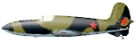 Силуэт ракетного истребителя БИ-1 №1