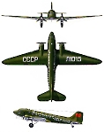 Чертеж самолета Ли-2