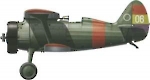 Силуэт истребителя И-15