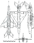 Чертеж МиГ-21Ф-13