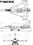 Чертеж F-16XL