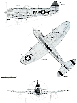 Чертеж Republic P-47D-30RA