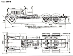 Габариты среднетоннажных трехосных грузовых автомобилей Henschel 33 D1