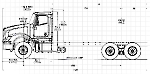 Чертеж грузовика International HX620