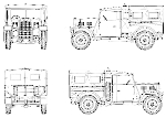 Чертеж Humber F.W.D. 8cwt PU Wirelles Truck