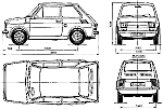 Чертеж Fiat 126p