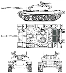 Чертеж танка Т-54-2