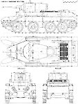 Чертеж танка БТ-7 1935 года