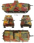Силуэт танка A7V. 505 Baden