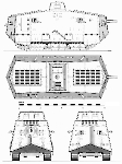 Чертеж танка A7V Sturmpanzerwagen. A7V 542 Elfriede