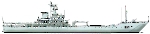 Силуэт большого десантного корабля типа 072A