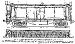 Чертеж. Четырехосный вагон-ледник с пристенными карманами постройки до 1937 года
