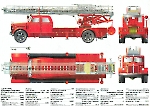Чертеж пожарной машины АМ-45 на базе МАЗ-200