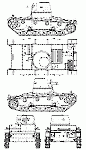 Чертеж танка Vickers Mk E Type B