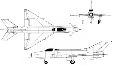 Чертеж истребителя МиГ E-6