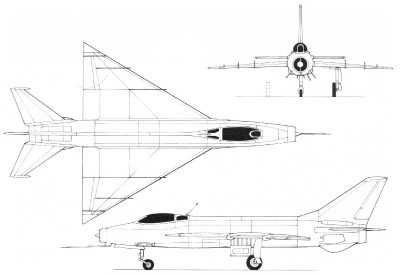Чертеж истребителя МиГ E-5