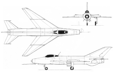 Чертеж МиГ-21