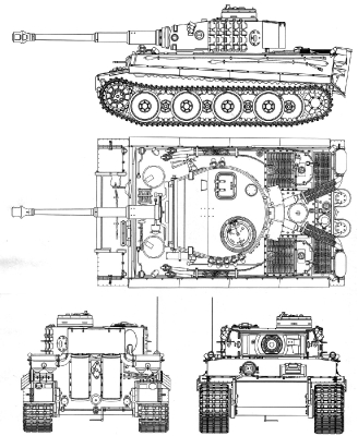 Чертеж PzKpfw VI Ausf H1