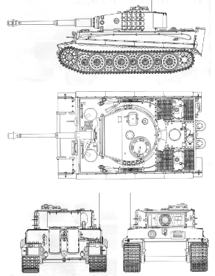 Чертеж PzKpfw VI Ausf E  Sd.Kfz 181