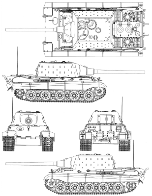 Чертеж PzKpfw VI Ausf B