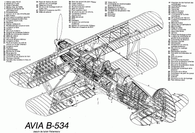 Компоновочная схема Avia B-534