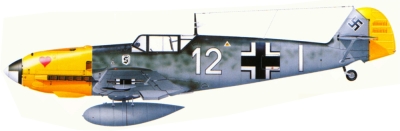Силуэт Messerschmitt Bf.109E-7