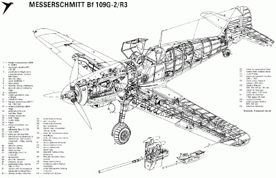 Компоновка Messerschmitt Bf.109G-2/R3