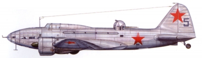 Силуэт бомбардировщика Ил-4
