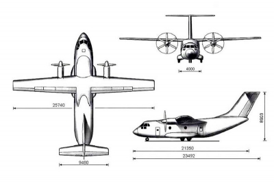 Чертеж Ил-112В