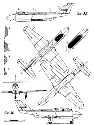 Чертеж Як-32