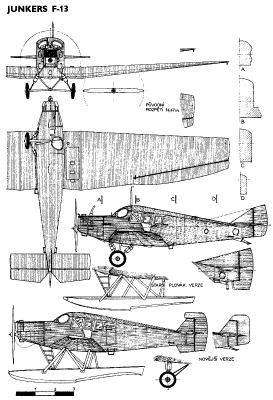 Чертеж Junkers F.13