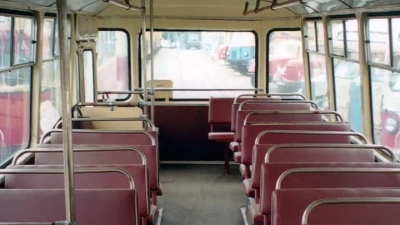 Задняя площадка автобуса ЛиАЗ-677Б