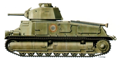 Силуэт среднего танка Somua S35