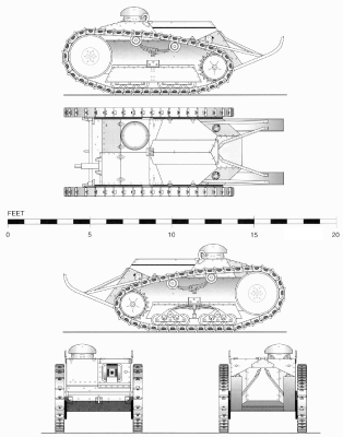 Чертеж танкетки M1918