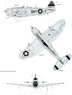 Чертеж Republic P-47D-30RA