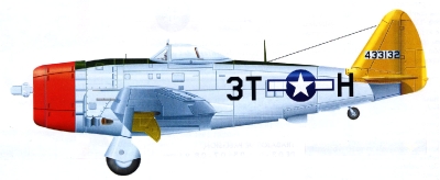 Силуэт истребителя Republic P-47D-30-RA