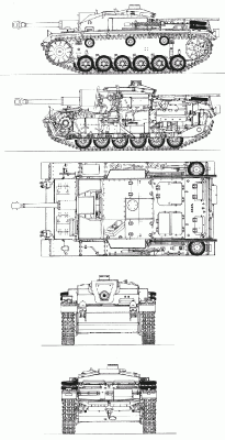 Чертеж Stug III Ausf.F