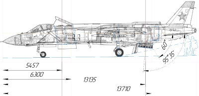 Чертеж палубного истребителя Як-141