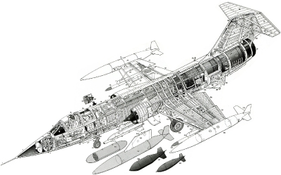Компоновка Lockheed F-104S