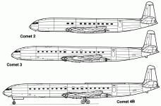 Силуэты Comet 2, Comet 3, Comet 4В