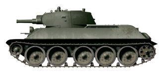 Силуэт танка А-32. Прототип 1