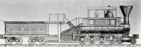Паровоз Centipede модифицированный в 1864 году