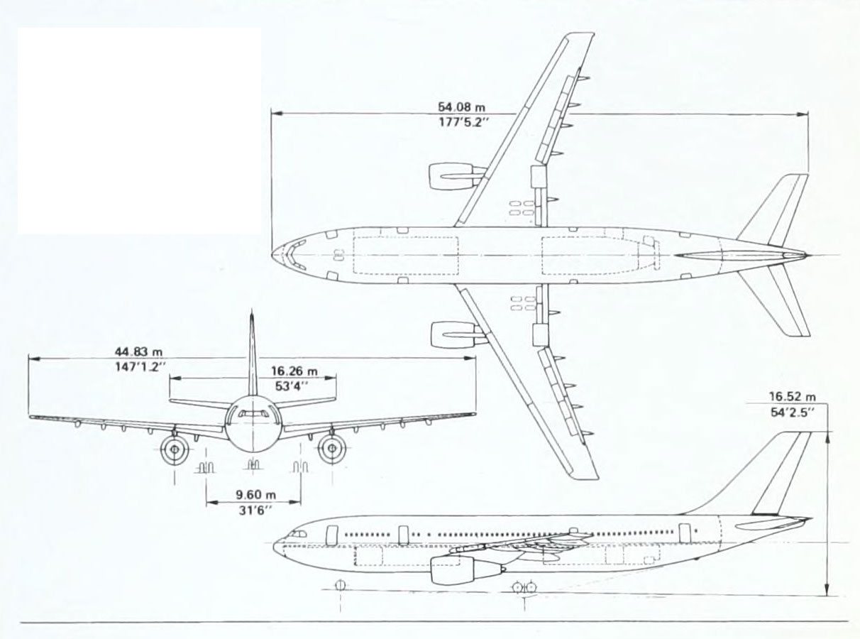Чертеж Airbus A300-600
