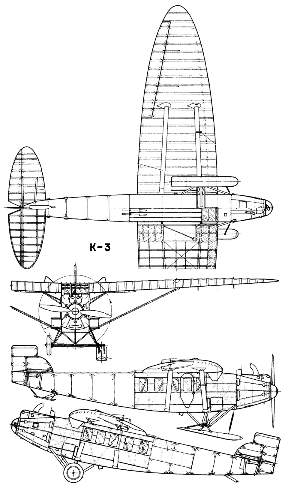 Чертеж самолета К-3