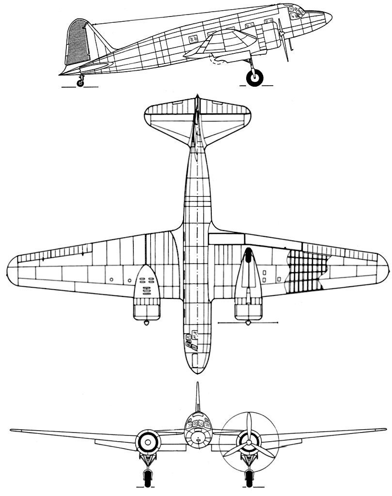 Чертеж самолета ПС-35
