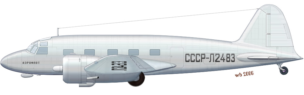 Силуэт самолета ПС-35