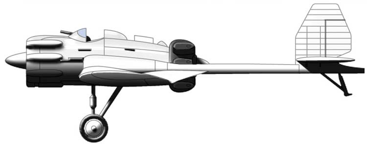 Силуэт АНТ-23 (И-12)