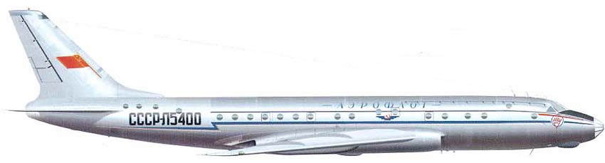 Силуэт Ту-104