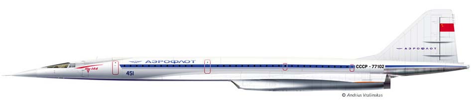 Силуэт Ту-144