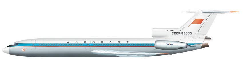 Силуэт Ту-154